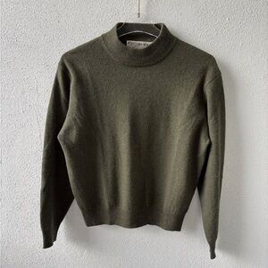 JH‎ Collectibles Petites Olive Green Size PM Lambswool/ Angora Blend